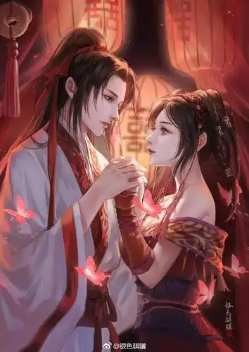 古风情侣壁纸丨姑娘的眼睛如星辰般璀璨