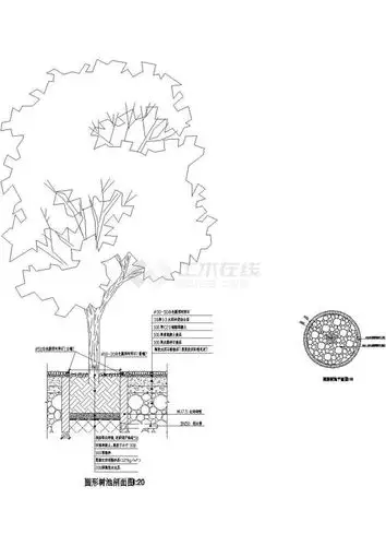 树池详图细节图纸_校园景观_土木在线