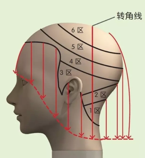 静莎美发教学剪发技术之圆形0°修剪步骤