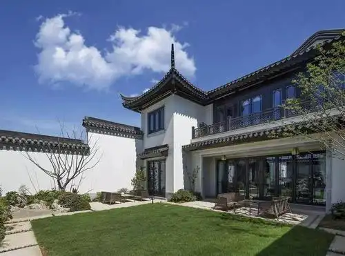 有一种诗意,叫做园林风,193㎡中式庭院别墅,入户即是高级感