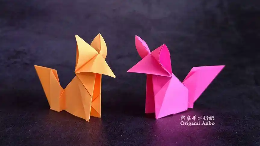 手把手教你小狐狸折纸,摆在桌上萌萌哒,创意手工折纸动物diy