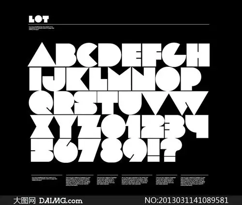lot(创意英文字体)