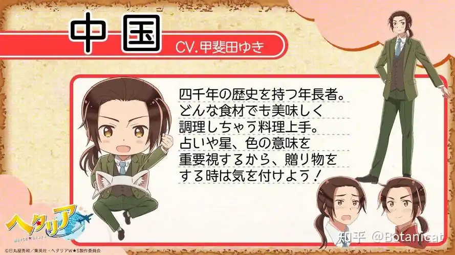 如何看待黑塔利亚中中国的拟人王耀