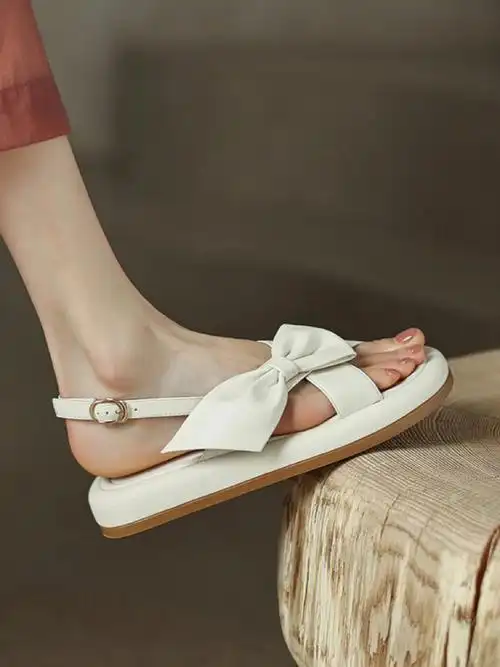 时尚软底棉花脚感凉鞋厚底增高也可仙女风