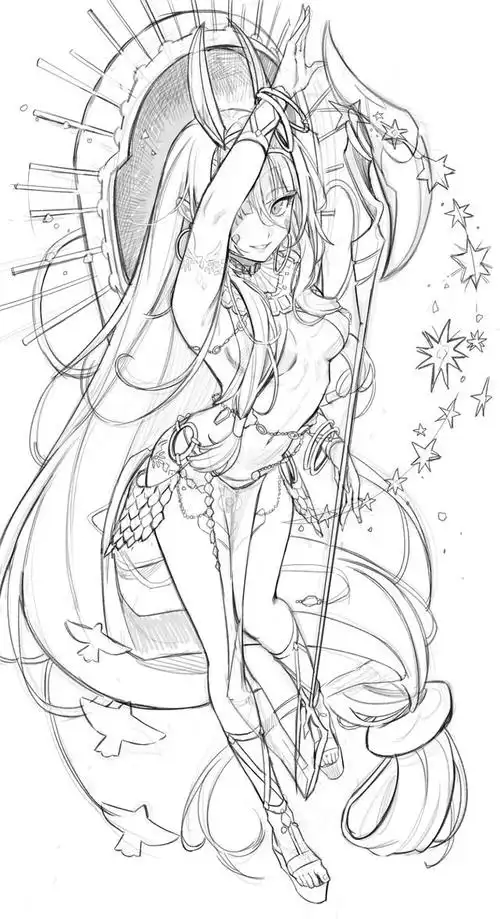 【绘画素材】这组性感小姐姐插画线稿很nice!全程"跪"着看完