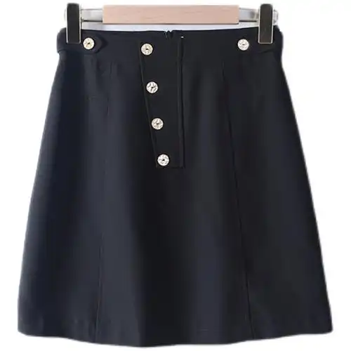 杭典纽扣折扣专柜裙子短裙半身装饰女腰新品半身裙