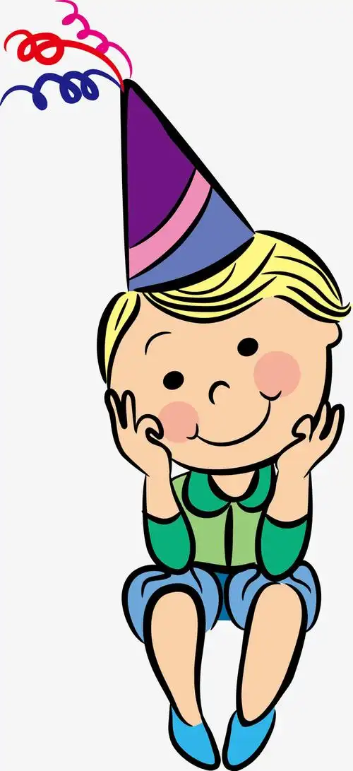 过生日的孩子矢量