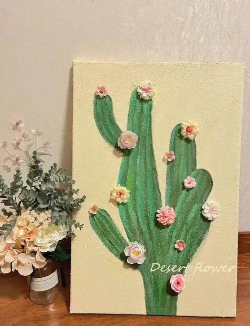 沙漠之花丙烯石英砂材料肌理装饰画