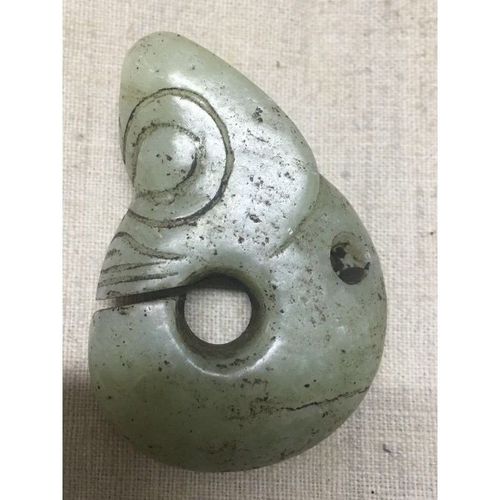 玉猪龙4红山文化战汉辽金明清玉器 河磨玉古玉老玉