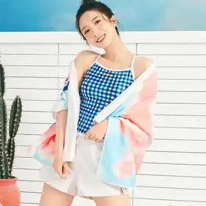 barrel2021孟美岐同款竞速泳衣印花专业连体三角高叉泳衣格子元素