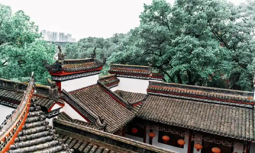 楚天第一名楼,这里满满的古风元素,竹林,凉亭,楼阁,大红宫墙等,建筑群