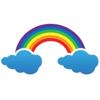 雨后彩虹头像好看的彩虹可爱卡通头像图片