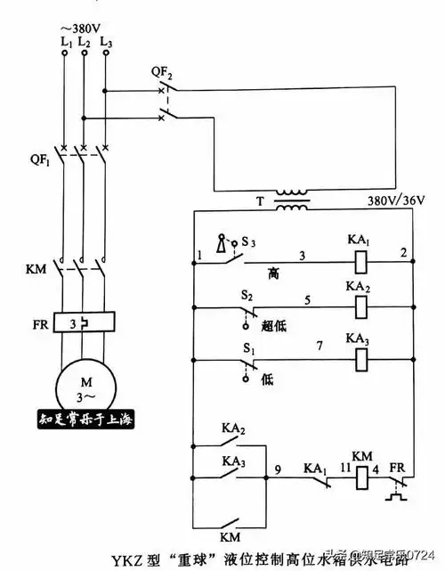 用"两个浮球阀"控制"三相潜水泵"的接线图?:浮球阀设置