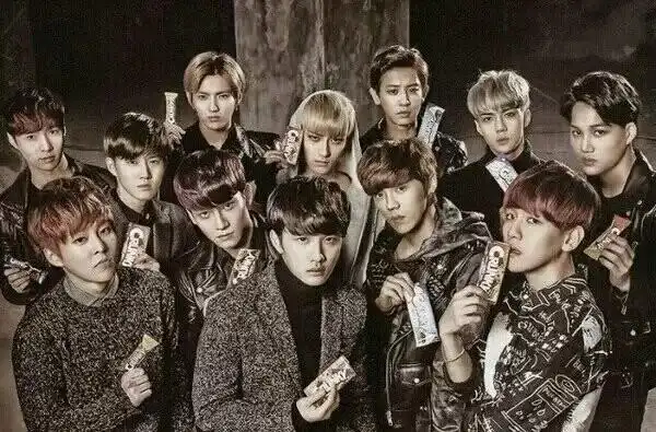 求exo12人图～ 其中要一张下图原图 越多越好