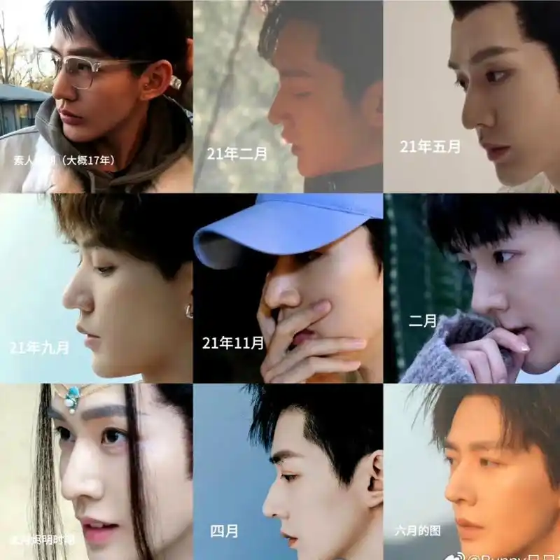 日常碎片plog# #侧颜# #娱乐圈# #邓为# 	 邓为出道至今颜值变化96