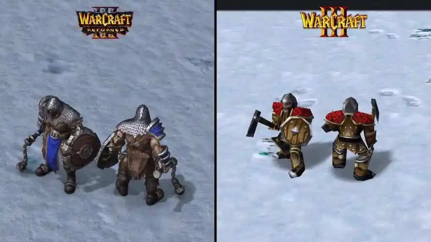 魔兽争霸3重制版人族战役模型新旧版本对比展示,洛丹伦王国,高等精灵