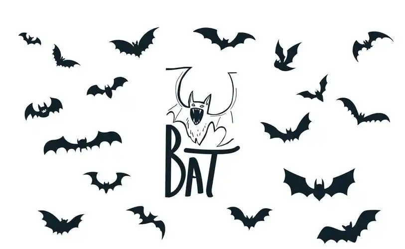 19款黑色蝙蝠设计矢量素材