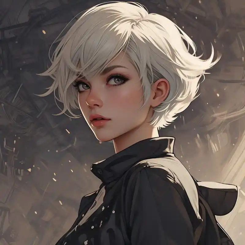 90超拽短发女生头像,个性又霸气99