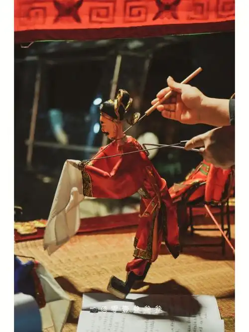 潮汕人文传统文化真人弹唱铁枝木偶戏