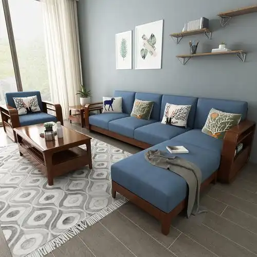 小户型不配有客厅这一款实木沙发适合你