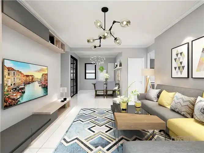 三室两厅装修效果图!95平美好的现代简约风格,温馨有气质