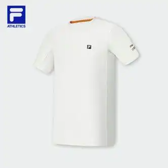 斐乐fila男子针织短袖2024春新款户外运动基础简约黑色t恤云白色wt1