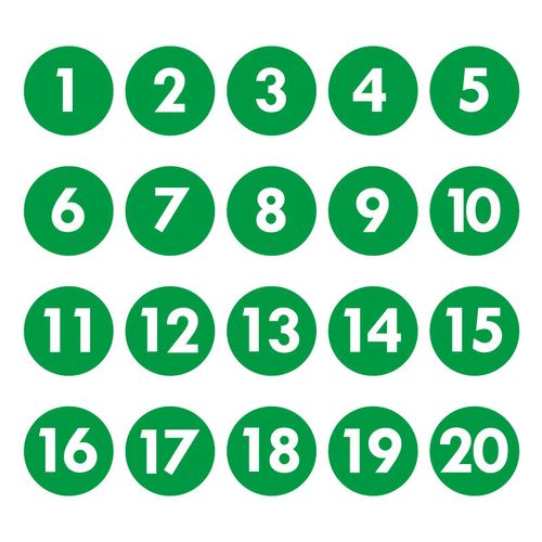 莎庭(sartill)数字贴纸防水号码贴 车队机器编号餐厅桌子序号 比赛