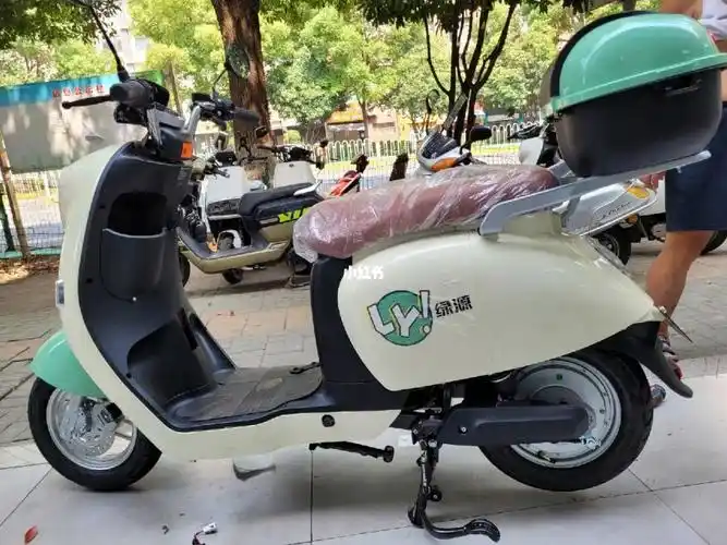 绿源复古绿电动车