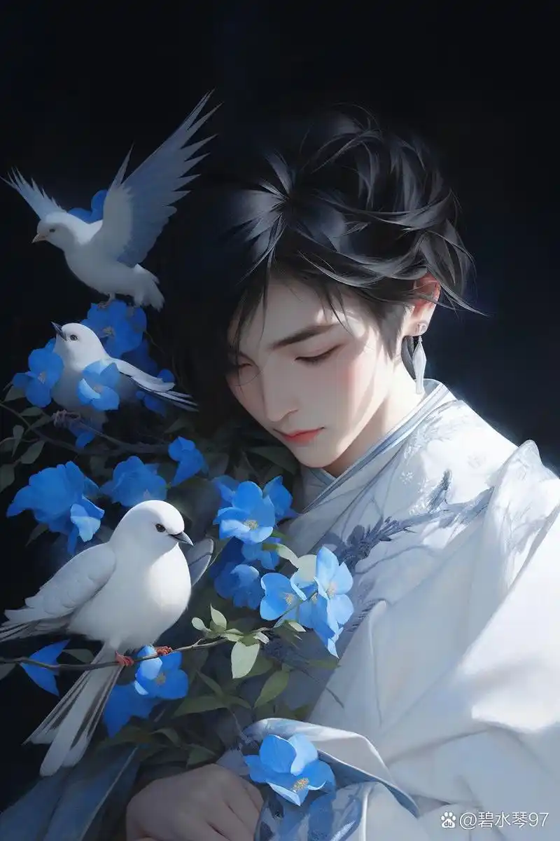 古风男神,蓝色妖姬!