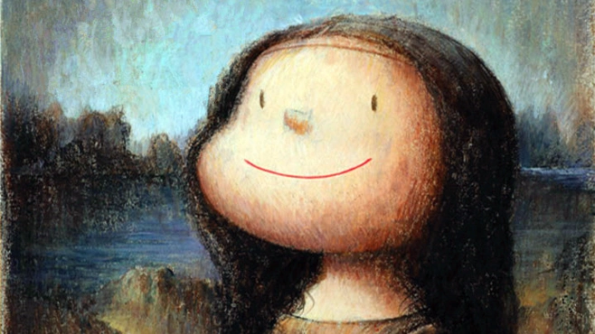 蒙娜丽莎 q版 插画