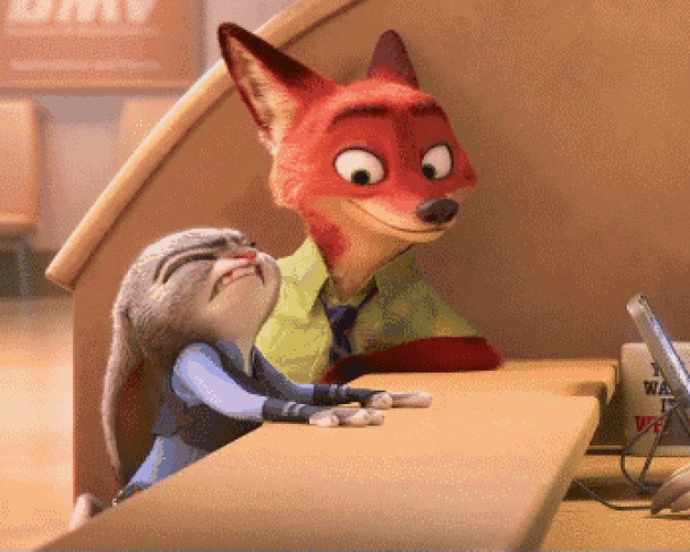 疯狂动物城gif动漫gif狐狸gif磕头gif