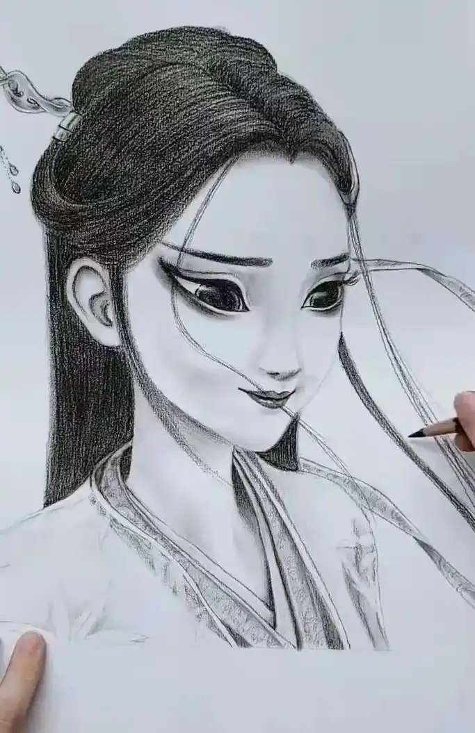 素描版白娘子 - 抖音
