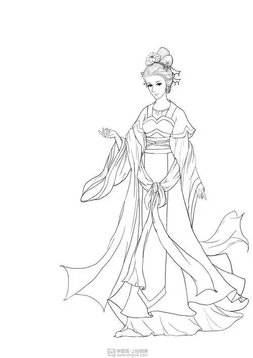古风插画之完整人物设计女