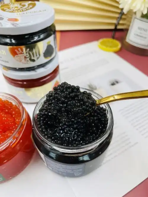 俄罗斯合成鱼子酱 鲟鱼黑鱼籽酱 大马哈红鱼籽酱220g日韩寿司料理-阿