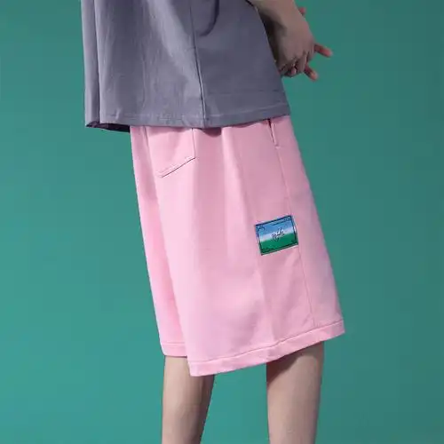 休闲短裤男夏季潮流港风宽松直筒裤子韩版潮牌百搭外穿运动五分裤