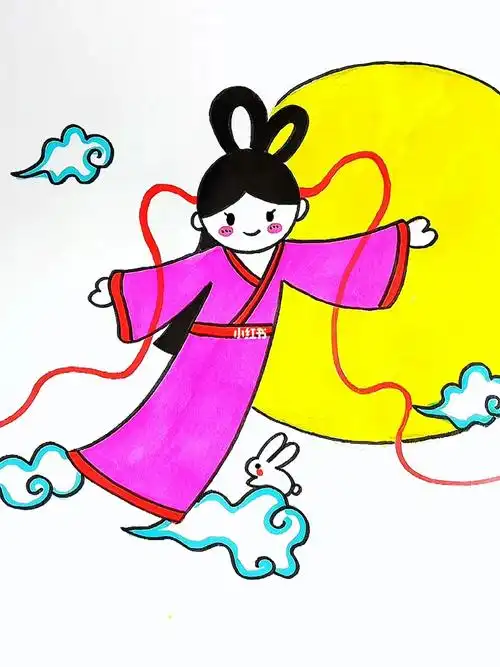 这样画嫦娥简单又好看