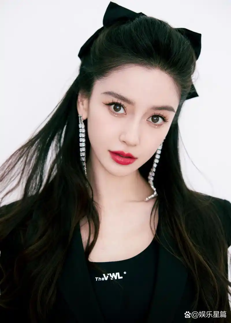 angelababy#镂空西装纱裙造型写真