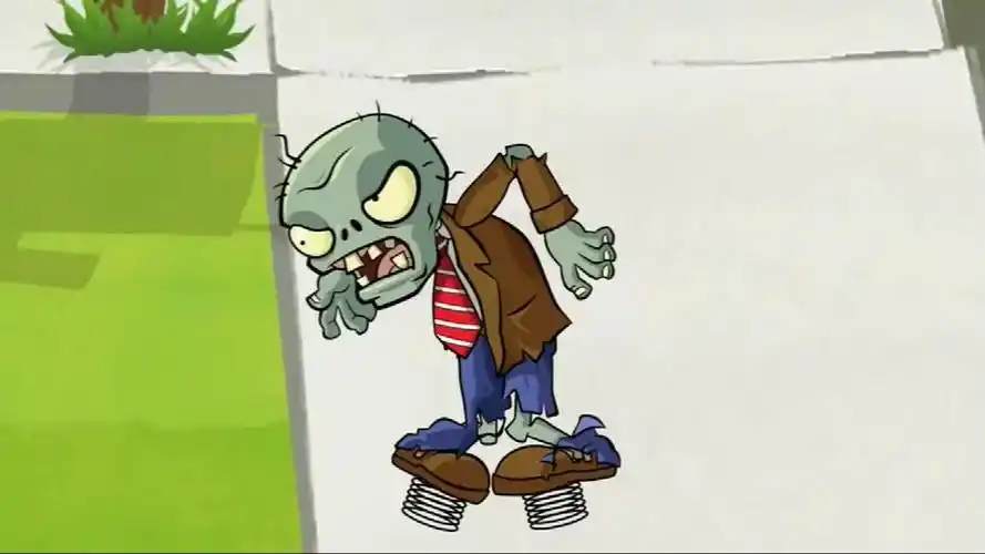 植物大战僵尸:冬瓜vs穿着跳跳鞋的僵尸