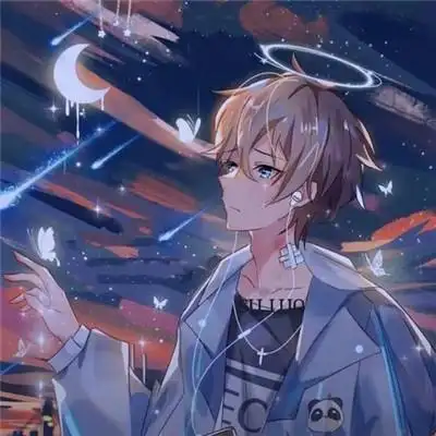 男生安慰自己的插画图片头像 治愈系男人安慰自己的图片头像_男生头像