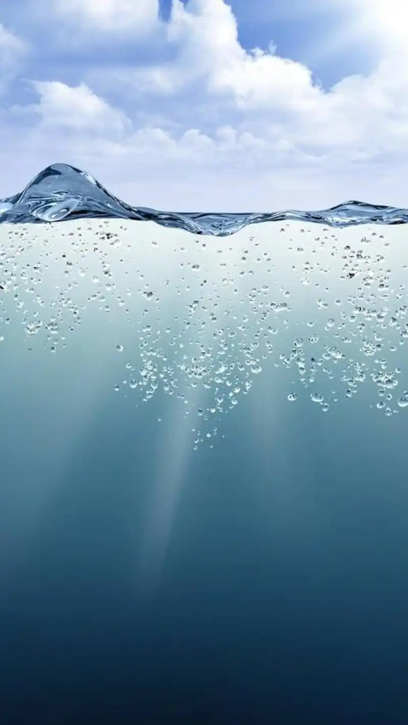 水里的一束束阳光,风景-手机壁纸