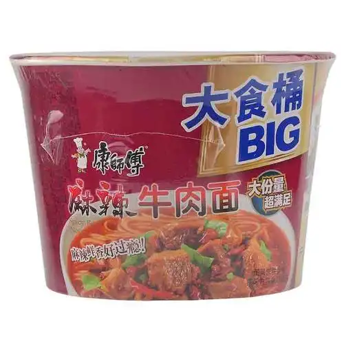 康师傅大食桶麻辣牛肉面148g/桶