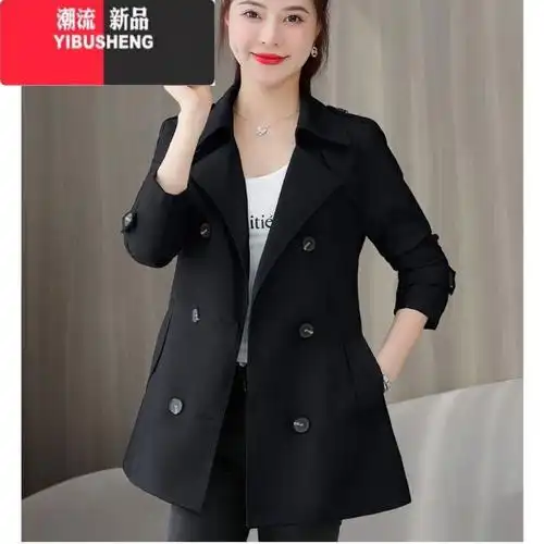 yibusheng风衣女短款英伦风2023今年流行新款春气质休闲时尚高级外套