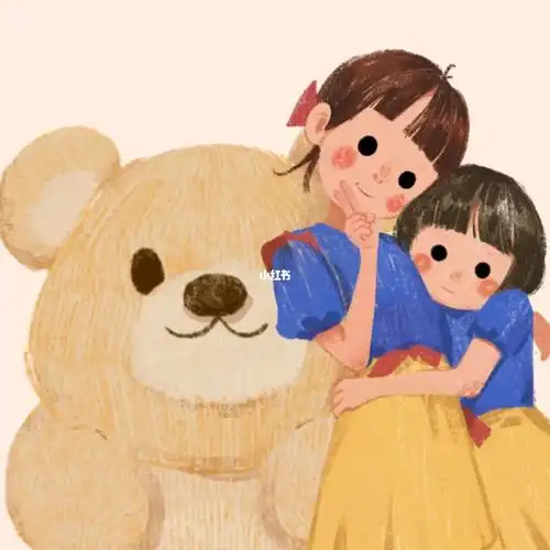 原创插画两只可爱的小公主