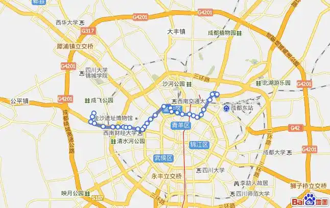 成都金沙公交车32路车,全程行驶路线及车站名,谁知道?