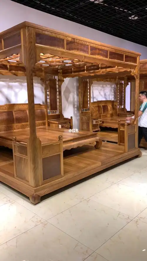 金丝楠木千工拔步床