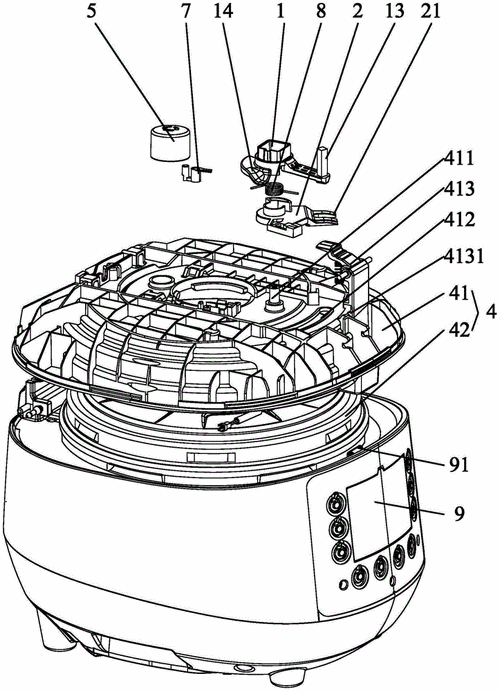 cn103976645a_电压力锅的开盖装置和电压力锅有效