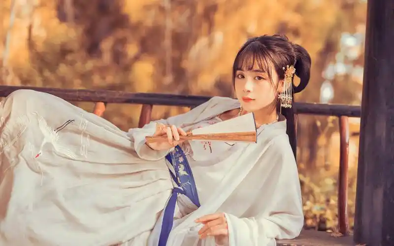 古风汉服美女唯美户外写真图片桌面壁纸高清大图预览1920x1200_美女