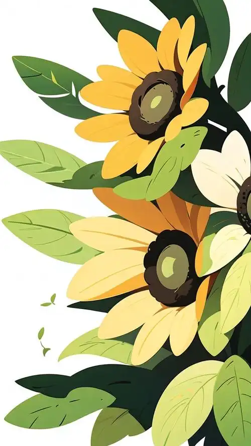 高考加油卡通向日葵壁纸来助力