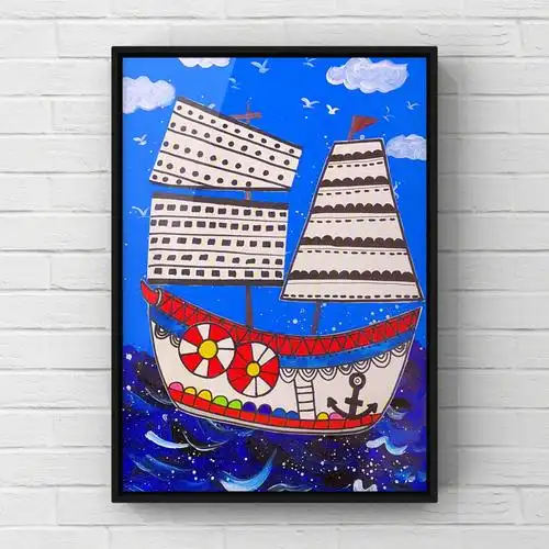 远行的帆船46岁创意儿童美术