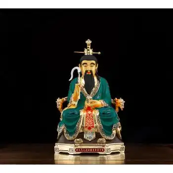 纯铜鎏金供奉摆件五方五老铜像道教五帝黄帝青帝赤帝白帝黑帝神像 19